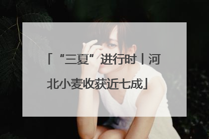 “三夏”进行时丨河北小麦收获近七成