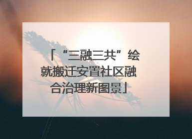 “三融三共”绘就搬迁安置社区融合治理新图景