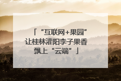 “互联网+果园”让桂林灌阳李子果香飘上“云端”
