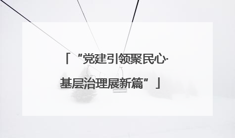 “党建引领聚民心·基层治理展新篇”
