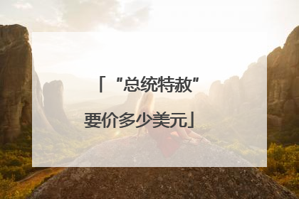 “总统特赦”要价多少美元