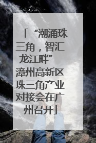 “潮涌珠三角，智汇龙江畔” 漳州高新区珠三角产业对接会在广州召开