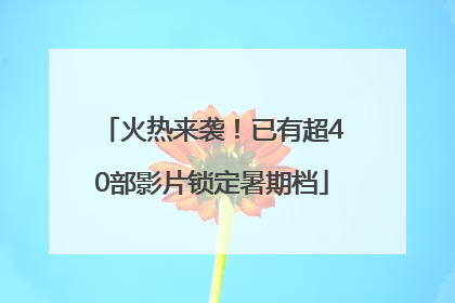 火热来袭！已有超40部影片锁定暑期档