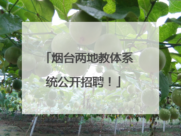 烟台两地教体系统公开招聘！