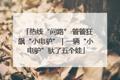热线“问路”·管管狂飙“小电驴”｜一辆“小电驴”驮了五个娃