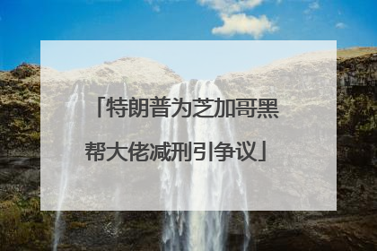 特朗普为芝加哥黑帮大佬减刑引争议