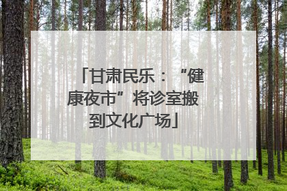 甘肃民乐：“健康夜市”将诊室搬到文化广场