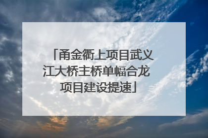 甬金衢上项目武义江大桥主桥单幅合龙 项目建设提速
