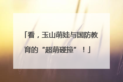 看，玉山萌娃与国防教育的“超萌碰撞”！