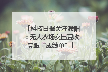 科技日报关注濮阳：无人农场交出夏收亮眼“成绩单”