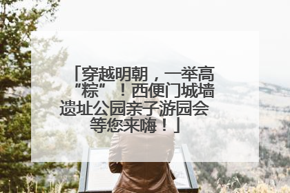 穿越明朝，一举高“粽”！西便门城墙遗址公园亲子游园会等您来嗨！
