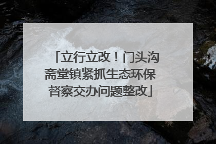 立行立改！门头沟斋堂镇紧抓生态环保督察交办问题整改