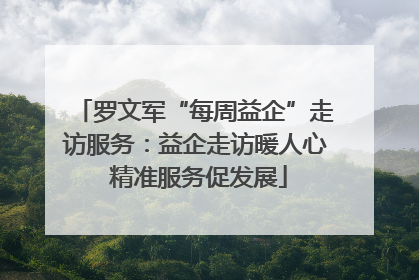 罗文军“每周益企”走访服务：益企走访暖人心 精准服务促发展