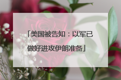 美国被告知：以军已做好进攻伊朗准备