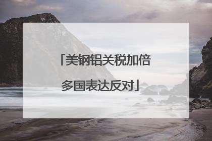 美钢铝关税加倍 多国表达反对