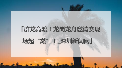 群龙竞渡！龙岗龙舟邀请赛现场超“燃”！_深圳新闻网
