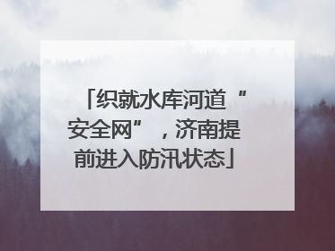 织就水库河道“安全网”，济南提前进入防汛状态