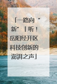 一路向“新”丨听！岳阳经开区科技创新的澎湃之声