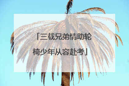 三载兄弟情助轮椅少年从容赴考