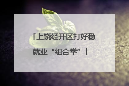 上饶经开区打好稳就业“组合拳”