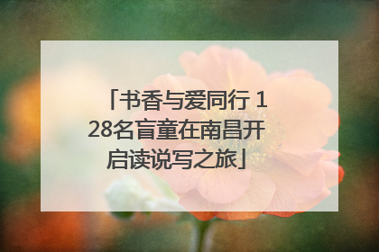 书香与爱同行 128名盲童在南昌开启读说写之旅