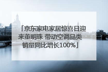 京东家电家居惊喜日迎来董明珠 带动空调品类销量同比增长100%