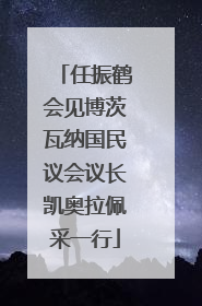 任振鹤会见博茨瓦纳国民议会议长凯奥拉佩采一行