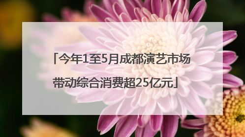 今年1至5月成都演艺市场带动综合消费超25亿元