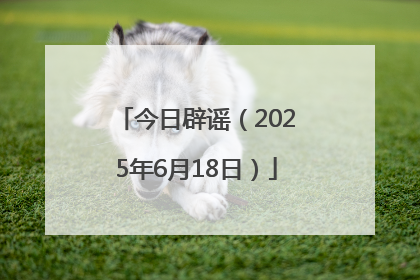 今日辟谣（2025年6月18日）