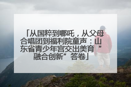 从国粹到哪吒，从父母合唱团到福利院童声：山东省青少年宫交出美育“融合创新”答卷