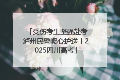 受伤考生坚强赴考 泸州民警暖心护送丨2025四川高考