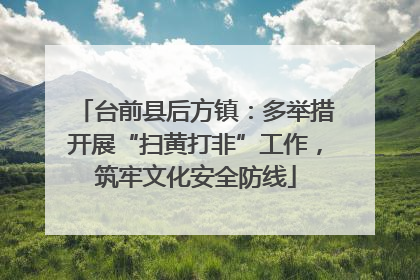 台前县后方镇：多举措开展“扫黄打非”工作，筑牢文化安全防线