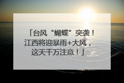 台风“蝴蝶”突袭！江西将迎暴雨+大风，这天千万注意！