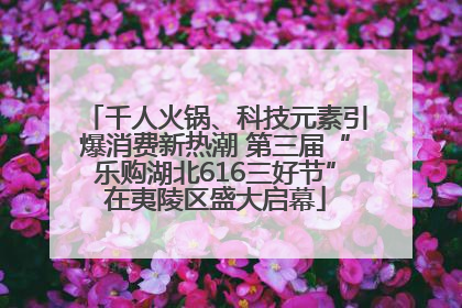千人火锅、科技元素引爆消费新热潮 第三届“乐购湖北616三好节”在夷陵区盛大启幕