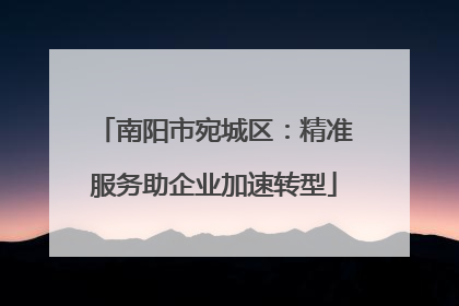 南阳市宛城区：精准服务助企业加速转型