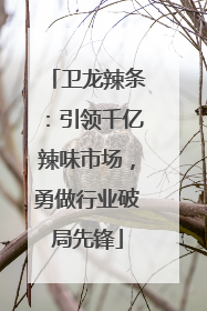 卫龙辣条：引领千亿辣味市场，勇做行业破局先锋