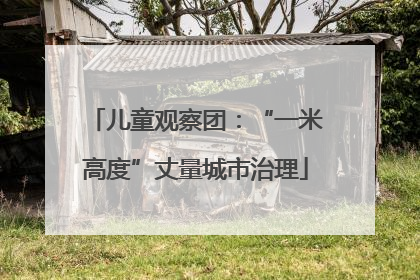 儿童观察团：“一米高度”丈量城市治理
