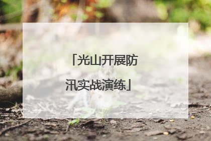 光山开展防汛实战演练