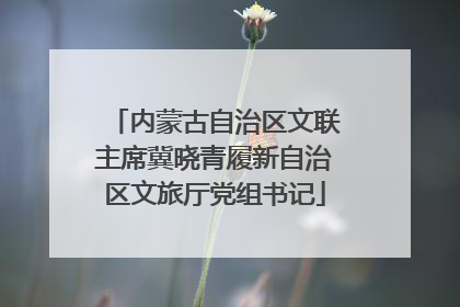 内蒙古自治区文联主席冀晓青履新自治区文旅厅党组书记