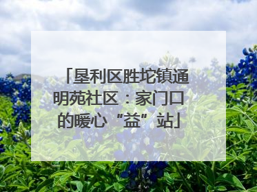 垦利区胜坨镇通明苑社区：家门口的暖心“益”站