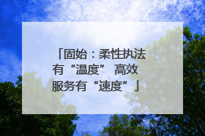 固始：柔性执法有“温度” 高效服务有“速度”