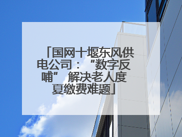 国网十堰东风供电公司：“数字反哺” 解决老人度夏缴费难题