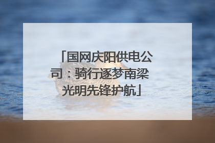 国网庆阳供电公司：骑行逐梦南梁 光明先锋护航