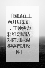 国足在上海开启集训，主帅伊万科维奇期待对阵印尼踢得更有进攻性