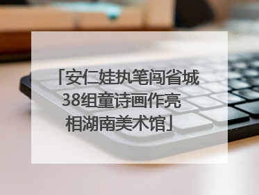 安仁娃执笔闯省城 38组童诗画作亮相湖南美术馆