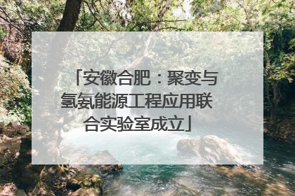 安徽合肥：聚变与氢氨能源工程应用联合实验室成立