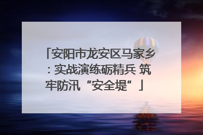 安阳市龙安区马家乡：实战演练砺精兵 筑牢防汛“安全堤”