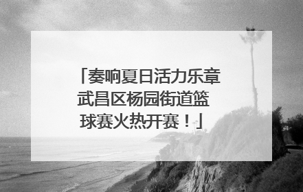 奏响夏日活力乐章 武昌区杨园街道篮球赛火热开赛！