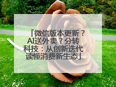 微信版本更新？AI送外卖？分转科技：从创新迭代读懂消费新生态