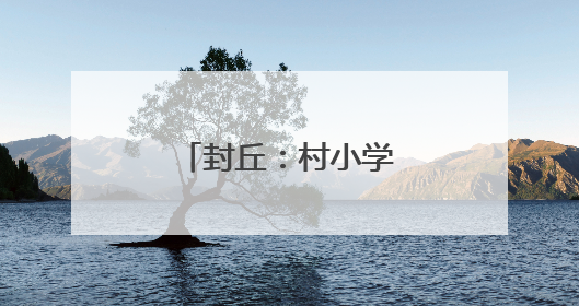 封丘：村小学来了大教授